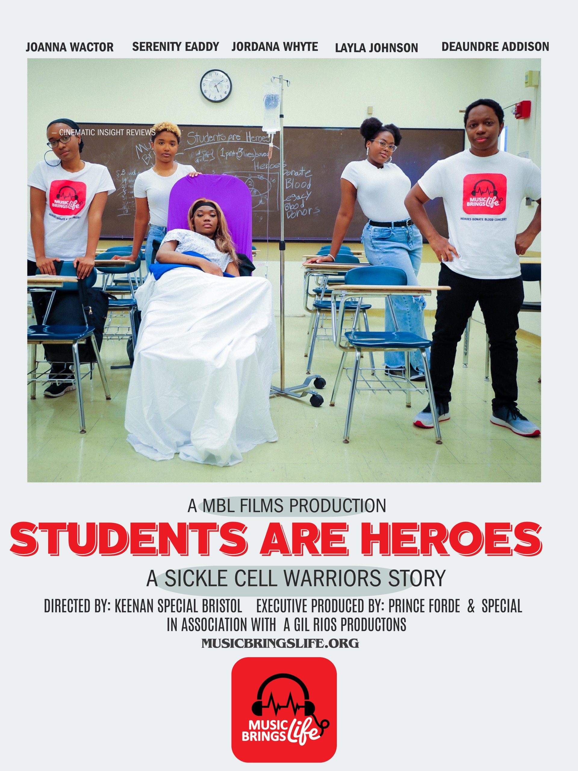 Become A Hero- Stream The Powerful Film “Students are Heroes: A Sickle Cell Warrior’s Story” By Music Brings Life 