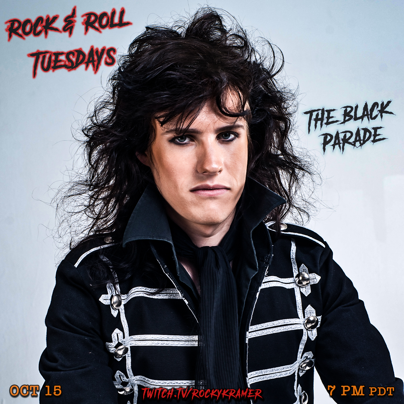 Rocky Kramer’s Rock & Roll Tuesdays Presents “The Black Parade” On Tuesday October 15th, 2024, 7 PM PT on Twitch