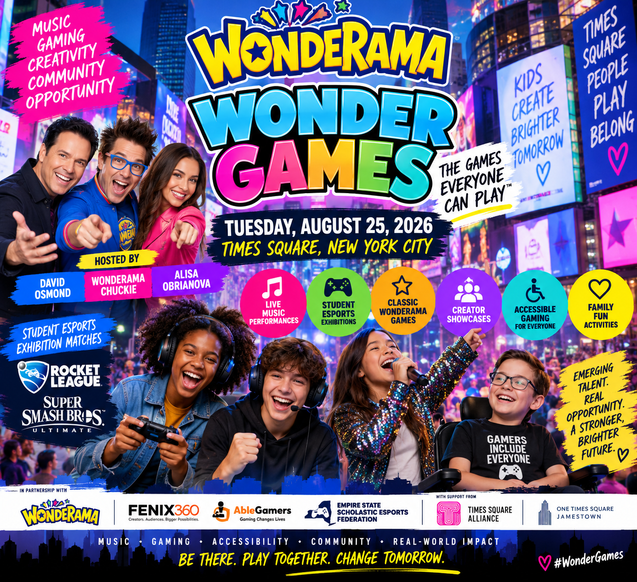 Wonderama Wonder Games Take Over Times Square With Music, Games, Esports and a Full Day of Family Fun
