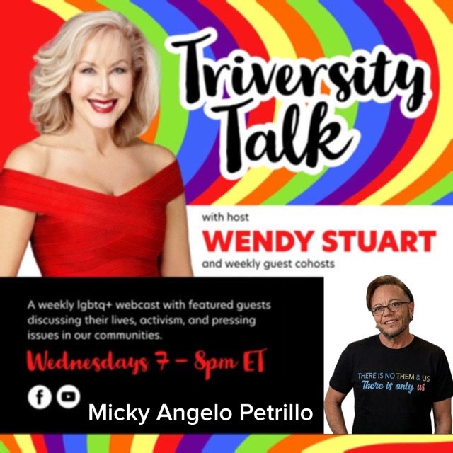 Wendy Stuart Presents TriVersity Talk! Wednesday, August 12th, 2026 At 7 PM ET With Featured Guest Micky Angelo Petrillo